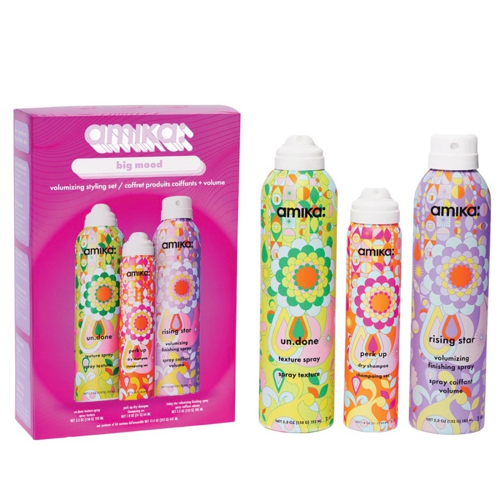 Amika BIG MOOD Vibrant Volumizing Trio - UnDone, Rising Star, Perk Up. New 2026